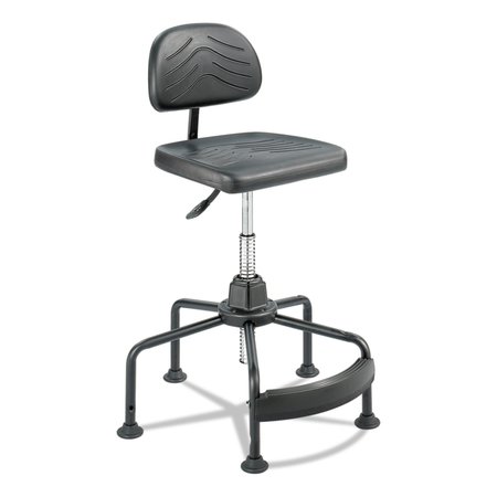 Safco Task Master Economy Industrial Chair, Supports Up to 250 lb, 17 in. to 35 in. Seat Height, Black 5117